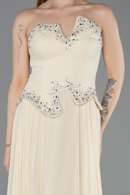 Long Yellow Chiffon Evening Dress ABU6188
