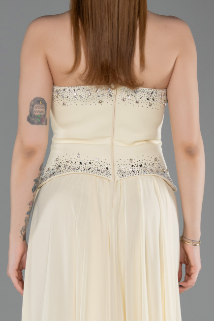 Long Yellow Chiffon Evening Dress ABU6188