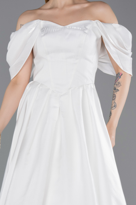 Long White Evening Dress ABU6191