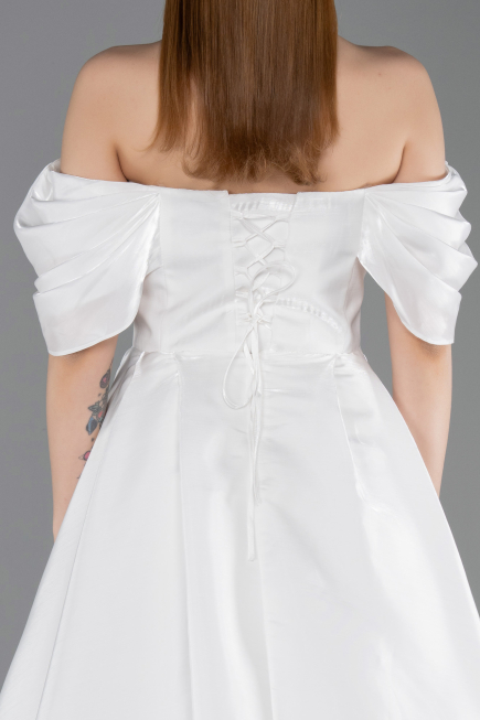 Long White Evening Dress ABU6191