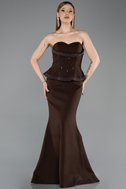 Long Brown Prom Gown ABU6192