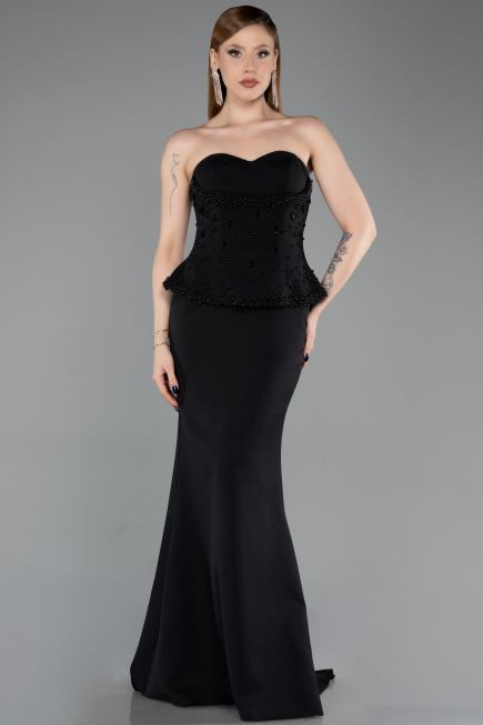 Long Black Prom Gown ABU6192