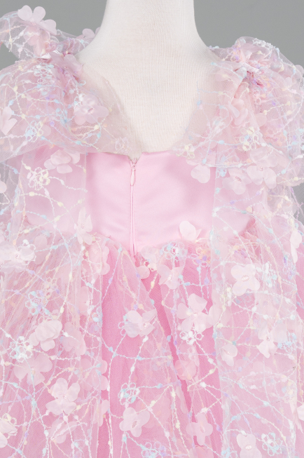 Short Powder Color Girl Dress ABK2629