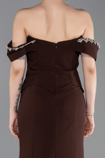 Long Brown Mermaid Prom Dress ABU6198