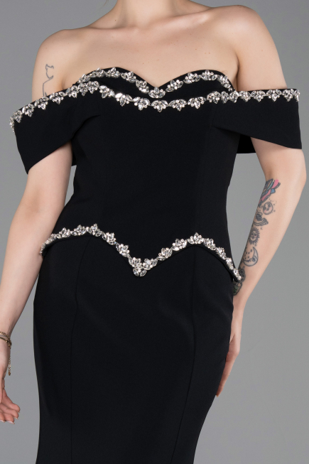 Long Black Mermaid Prom Dress ABU6198