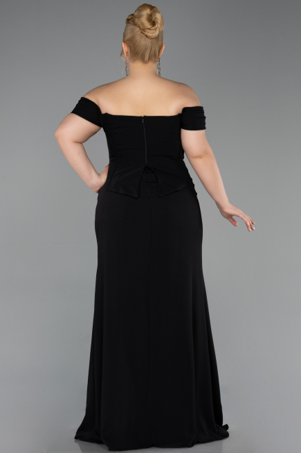 Long Black Plus Size Prom Dress ABU6246