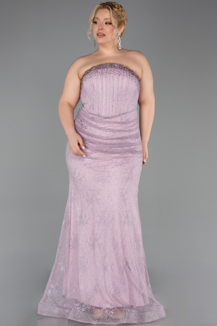 Long Lavender Dantelle Plus Size Evening Dress ABU6280