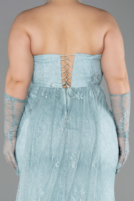 Long Mint Dantelle Plus Size Evening Dress ABU6280