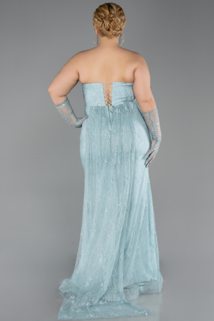 Long Mint Dantelle Plus Size Evening Dress ABU6280