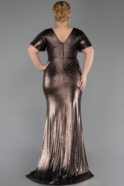 Long Copper Plus Size Evening Gown ABU6281