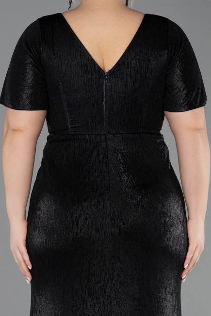 Long Black Plus Size Evening Gown ABU6281