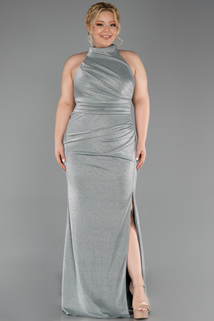 Long Mint Plus Size Evening Gown ABU6311
