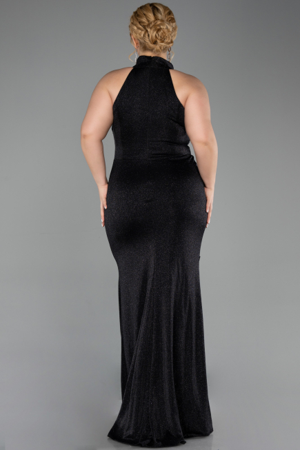 Long Black Plus Size Evening Gown ABU6311