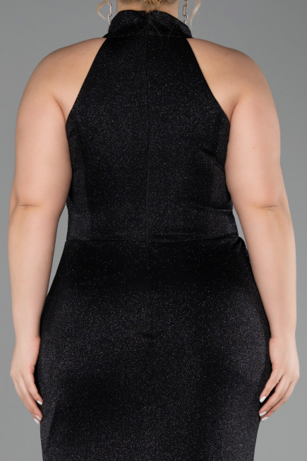 Long Black Plus Size Evening Gown ABU6311