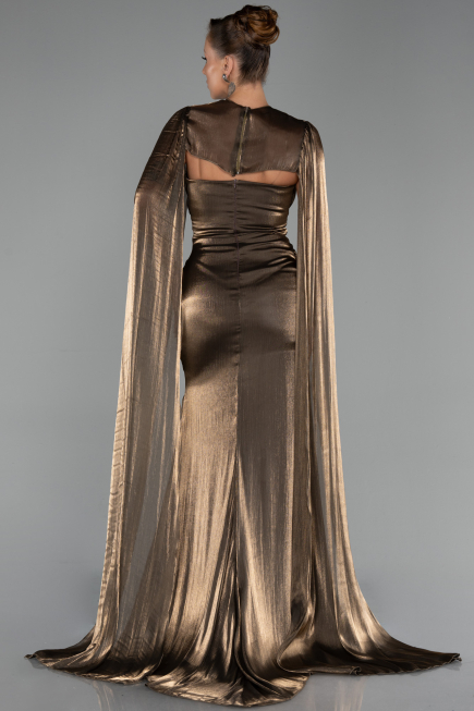 Long Brown Chiffon Evening Dress ABU6296