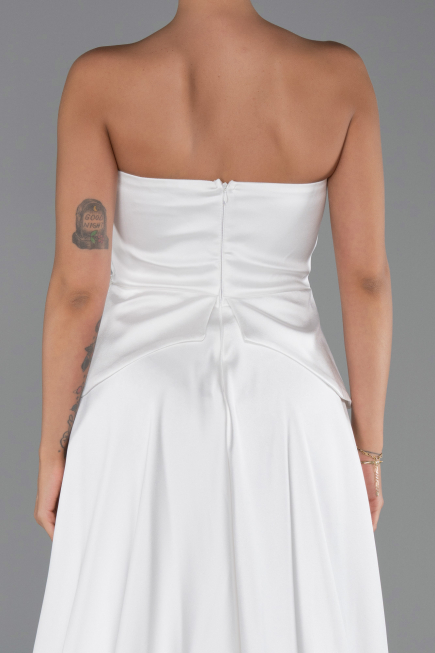 Long White Dantelle Evening Dress ABU5615