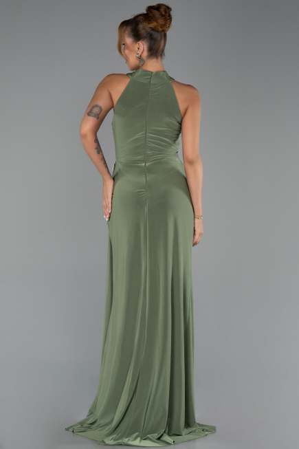 Long Olive Drab Prom Gown ABU5918