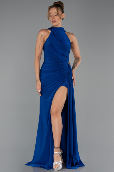 Long Sax Blue Prom Gown ABU5918