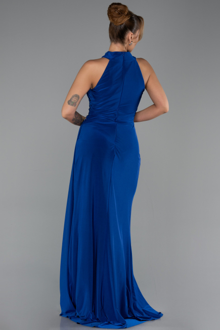 Long Sax Blue Prom Gown ABU5918