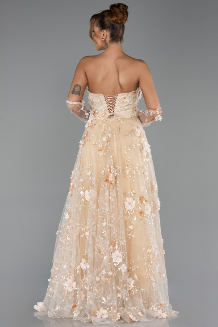 Long Gold Evening Dress ABU6344
