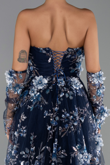 Long Navy Blue Evening Dress ABU6344