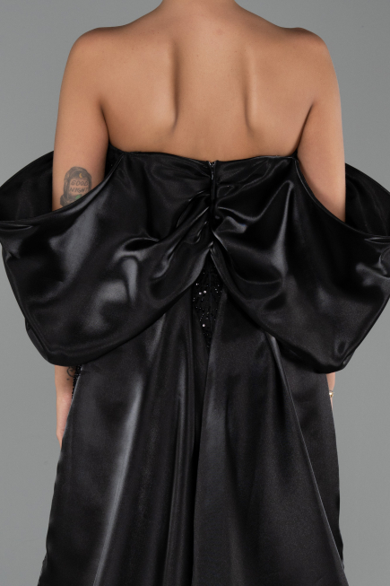 Long Black Beaded Evening Dress ABU6351