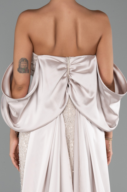 Long Mink Beaded Evening Dress ABU6351