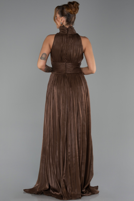 Long Brown Chiffon Evening Dress ABU6352