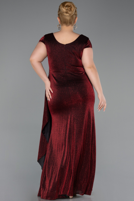 Long Burgundy Plus Size Evening Dress ABU6362