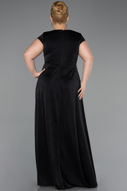Long Black Plus Size Evening Gown ABU6363