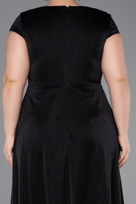 Long Black Plus Size Evening Gown ABU6363