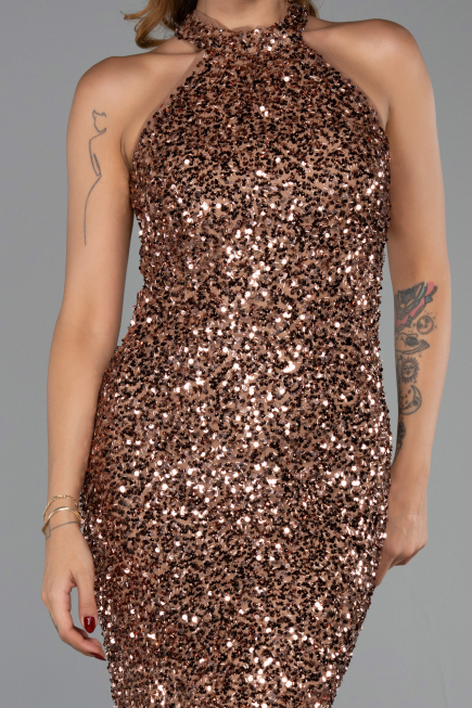 Long Copper Evening Dress ABU6404