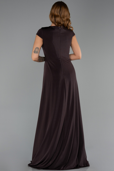 Long Brown Formal Plus Size Dress ABU6410