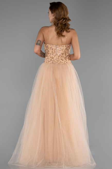 Long Gold Evening Dress ABU6412