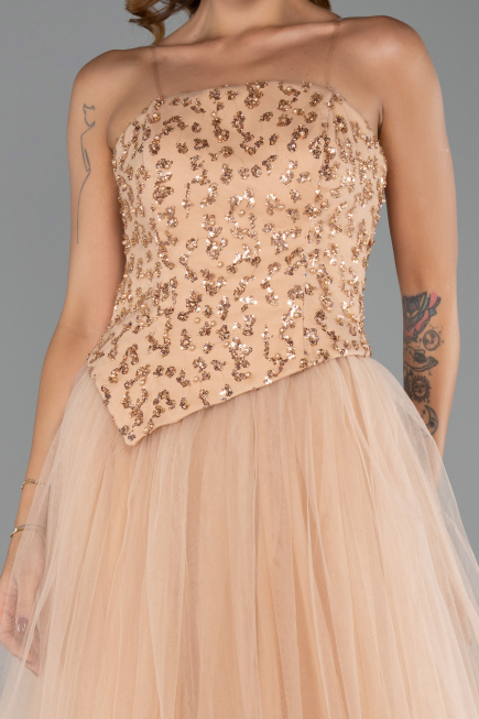 Long Gold Evening Dress ABU6412