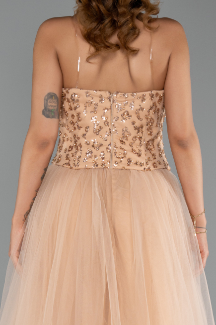 Long Gold Evening Dress ABU6412