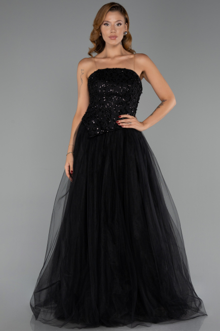 Long Black Evening Dress ABU6412