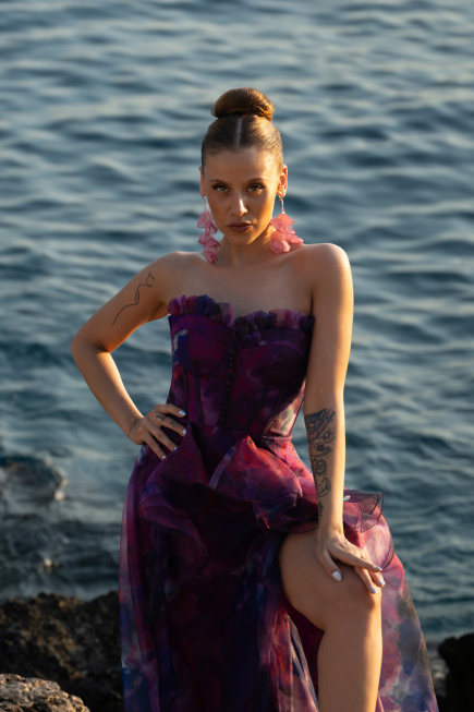 Long Purple Evening Dress ABU3360