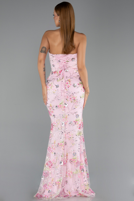 Long Powder Color Evening Dress ABU6421