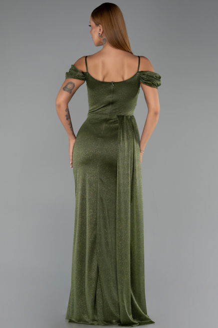 Long Olive Drab Evening Dress ABU2835