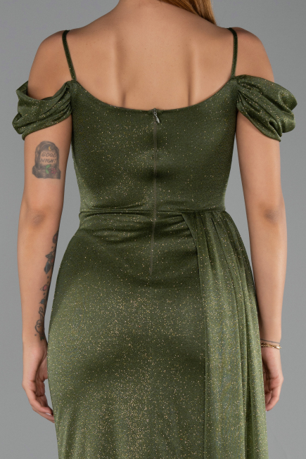 Long Olive Drab Evening Dress ABU2835