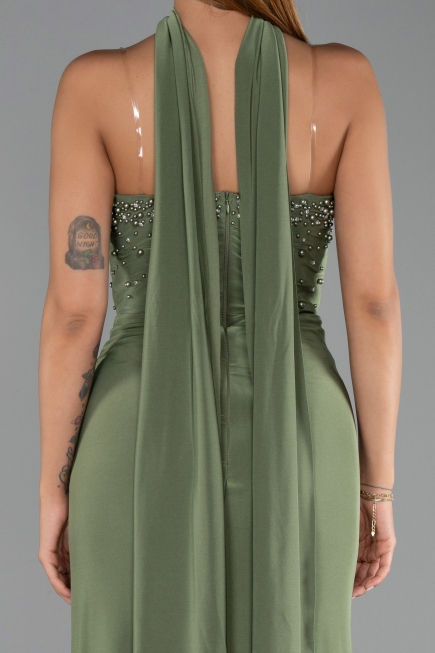Long Oil Green Prom Gown ABU5564