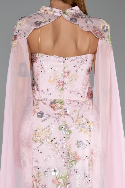 Long Powder Color Evening Dress ABU6424