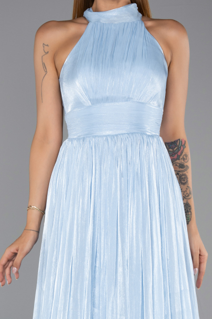 Long Light Blue Chiffon Prom Gown ABU6428