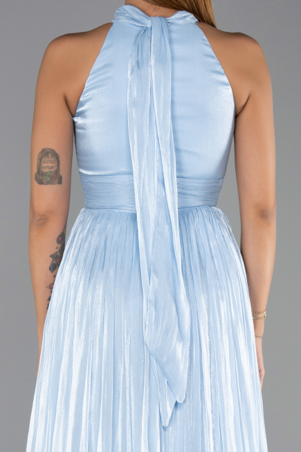 Long Light Blue Chiffon Prom Gown ABU6428