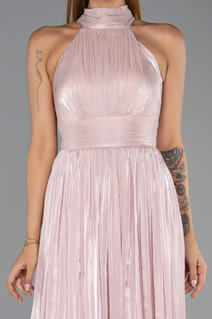 Long Powder Color Chiffon Prom Gown ABU6428