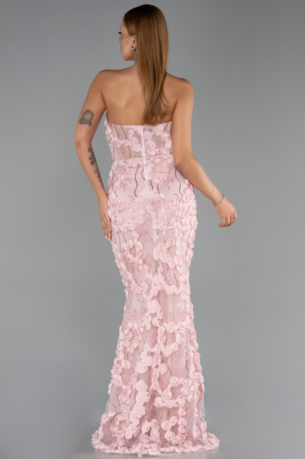 Long Powder Color Mermaid Evening Gown ABU6432
