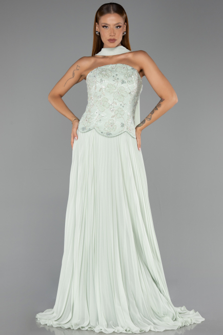 Long Mint Chiffon Evening Dress ABU6436