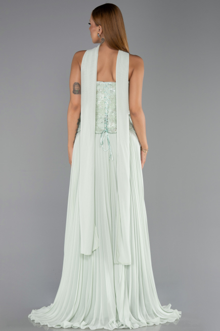 Long Mint Chiffon Evening Dress ABU6436