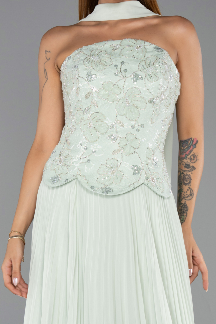 Long Mint Chiffon Evening Dress ABU6436